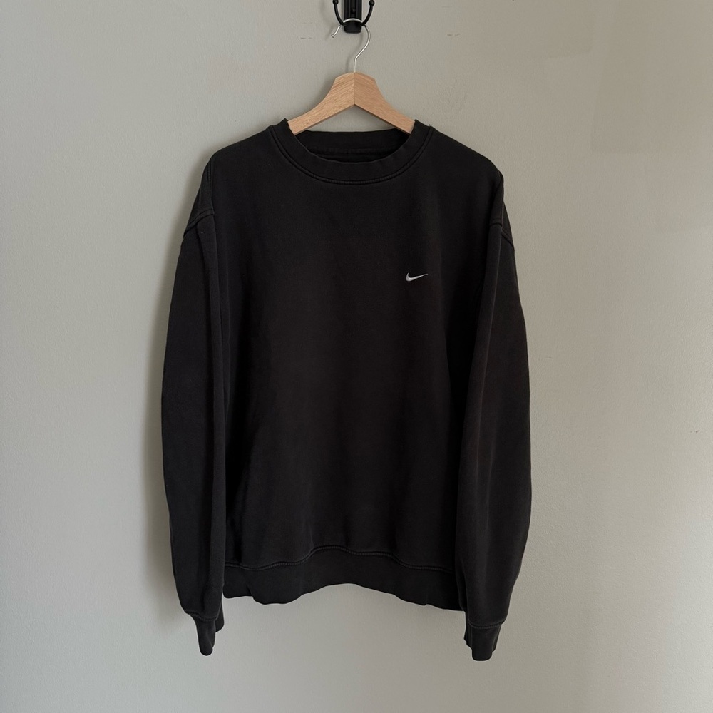 Vtg y2K 2000s Nike silver tag crewneck sweatshirt black size XL